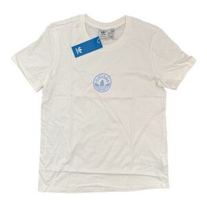 Adidas White Tee with Logo Adidas Circle Trefoil IZ1315 Women’s Size Medium